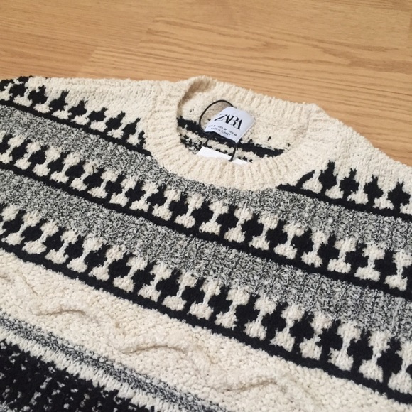 Zara Jacquard Knit Sweater - Picture 1 of 2
